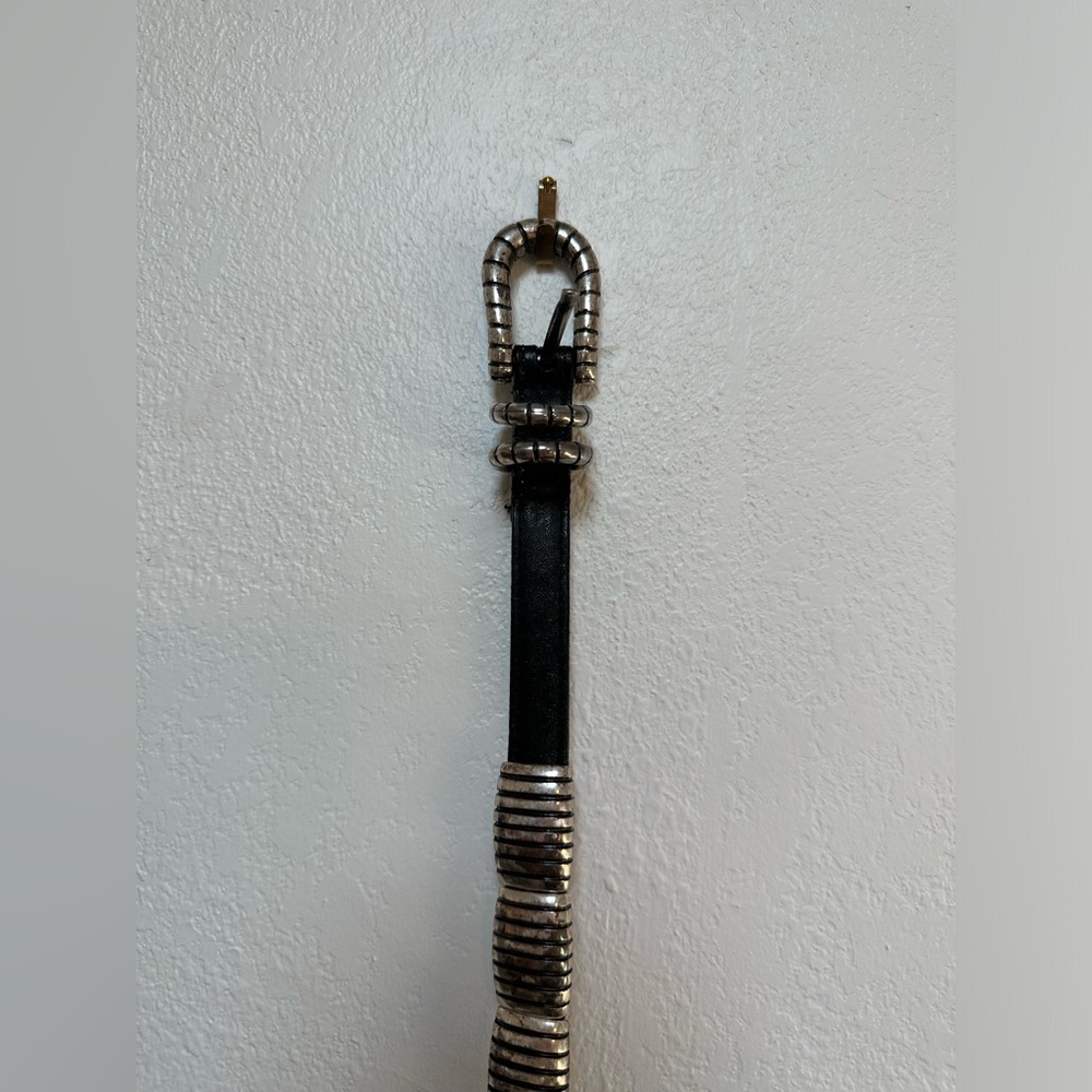 Vintage Black with Silver Embellishment Women's Western Belt